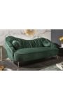 ARIT 3 seater sofa in green velvet with golden legs