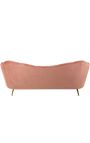 ARIT 3 seater sofa in dusky pink velvet with golden legs