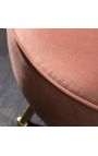 ARIT 3 seater sofa in dusky pink velvet with golden legs