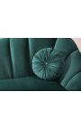 ARIT 3-persoonsbank in turquoise fluweel met gouden benen