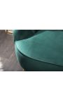 ARIT 3-persoonsbank in turquoise fluweel met gouden benen