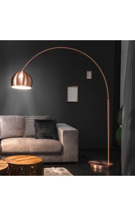 Standing lamp 170-210 cm of copper brushed metal