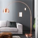 Standing lamp 170-210 cm of copper brushed metal