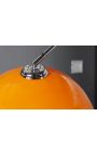 Gulvlampe 170-205 cm hvid marmorbase, orange akryllampe