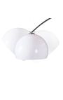 Lampe sur pied 170-205cm base en marbre blanc, abat-jour acrylique blanc