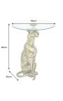 Side table "GUEPARD" of gold aluminium