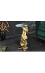 Side table "GUEPARD" of gold aluminium