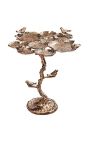 Side table "BIRDS" aluminum color antique brass