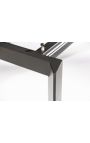 Meal table "CARRY" grey steel and top ceramic concrete appearance 180-240