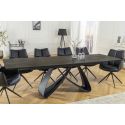 Mesa de jantar "GEOTOS" aço preto, efeito ferrugente cerâmica superior 180-220-260cm