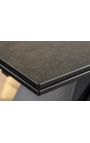 Mesa de jantar "GEOTOS" aço preto, efeito ferrugente cerâmica superior 180-220-260cm