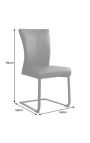 Set of 2 dining chairs contemporary design "SOAN" black leather