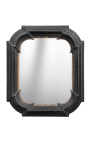 Zrkadlo s zaobleným, obdĺžnikovým čiernym zlatom