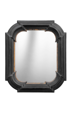 Zrkadlo s zaobleným, obdĺžnikovým čiernym zlatom