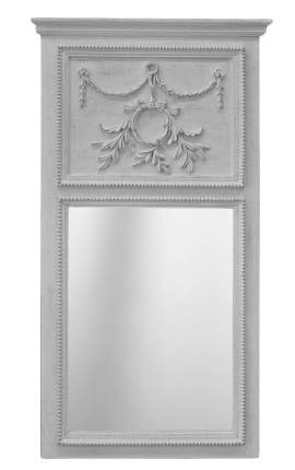 Trumeau Louis XVI legno grigio antico