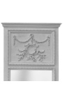 Trumeau Louis XVI legno grigio antico