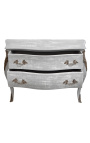 Commode de style Louis XV bois gris patiné