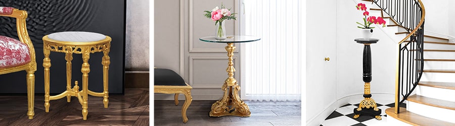 Side tables, columns and flower tables