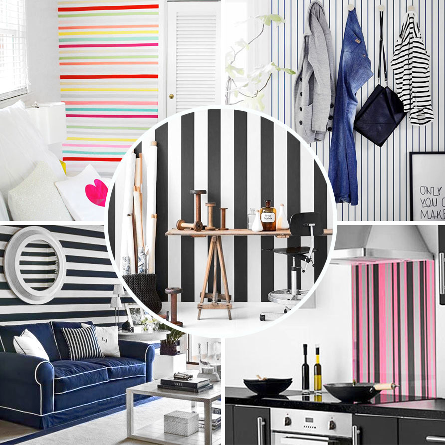 trend book: stripes on a wall panel